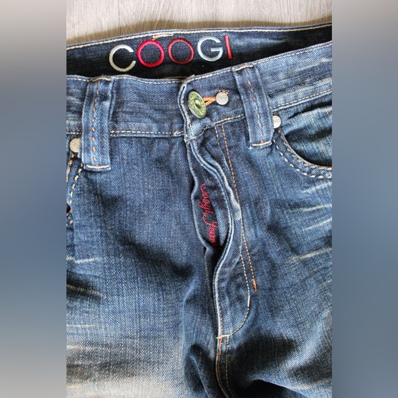 VINTAGE Coogi Jeans Mens 34x34 Blue Straight Baggy Hip Hop Embroidered Denim - Picture 3 of 5